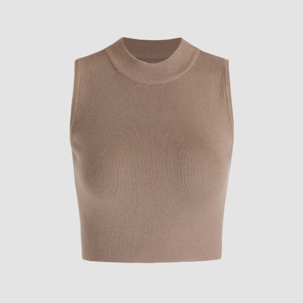 Cropped knit top